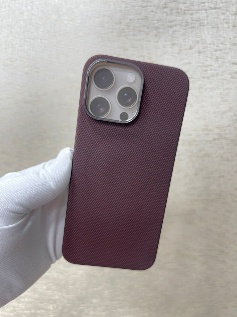 Carbon fiber design case (Red)