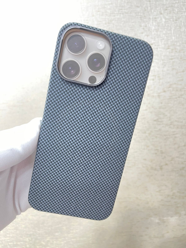 [c-akma-012025-05] Carbon fiber design case light blue dotted structure